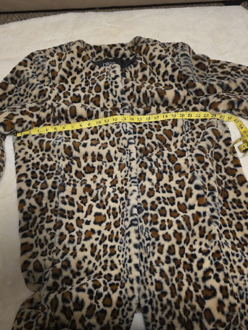 dennis basso Leopard-Print Teddy Jacket in Beige, Brown and Black - Picture 5 of 7